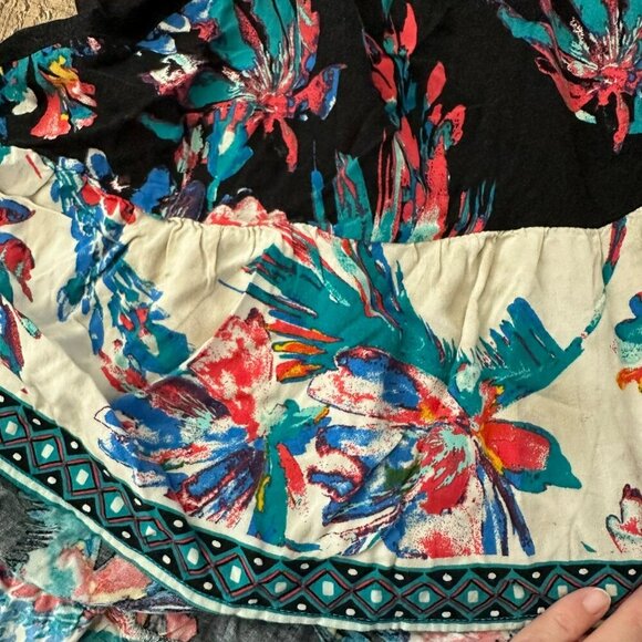 Flying Tomato Floral Off-Shoulder Boho High Low Midi Dress X-Small - Picture 5 of 7